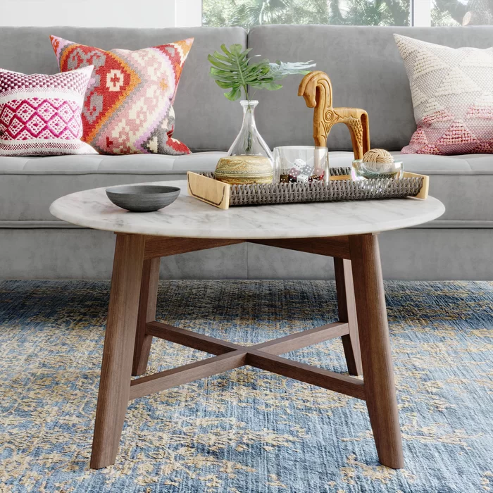 Contemporary and rustic fusion - mid-century modern coffee tables